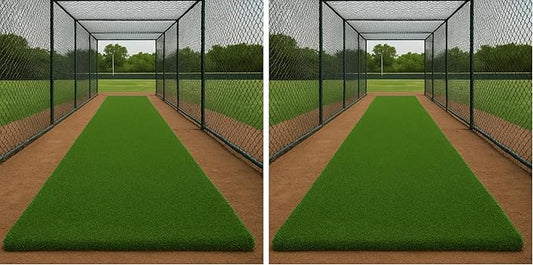 Ottomanson Artificial Turf Golf Hitting Mat 3' x 6' Indoor/Outdoor Waterproof Synthetic Fake Grass for Putting Practice Baseball Football Sports Gym Backyard, Custom Size 2' up to 30' (Pack of 2)-StrideForce Fitness