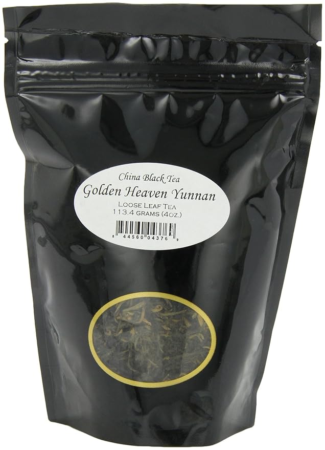 English Tea Store Golden Heaven Yunnan China Black Tea Pouches - 4oz | Loose Leaf Black Tea from Yunnan Province | Malty Smooth Flavor | Premium Chinese Tea | Hot or Iced Brewing-StrideForce Fitness