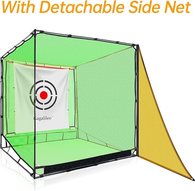 Golf Practice Hitting Nets for Backyard Driving Indoor Use Heavy Duty Practice Golf Driving Nets for Backyard Premium Portable Golf Impact Nets Cages with Frame-StrideForce Fitness