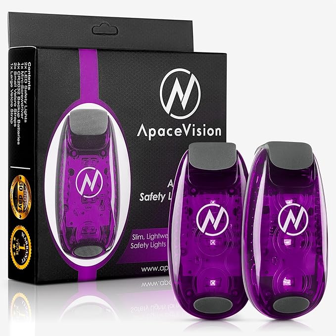 LED Safety Light (2 Pack) - Clip On Strobe/Running Lights for Runners, Dog, Bike, Walking, Boat, Kayak, Stroller and More - High Visibility Accessories for Your Reflective Gear, Bicycle-StrideForce Fitness