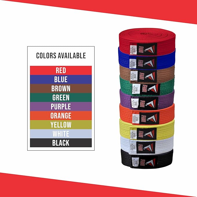 Martial Arts Belt for Karate, Judo, Aikido and Taekwondo - Durable Cotton-Polyester Blend for Adults and Kids-StrideForce Fitness