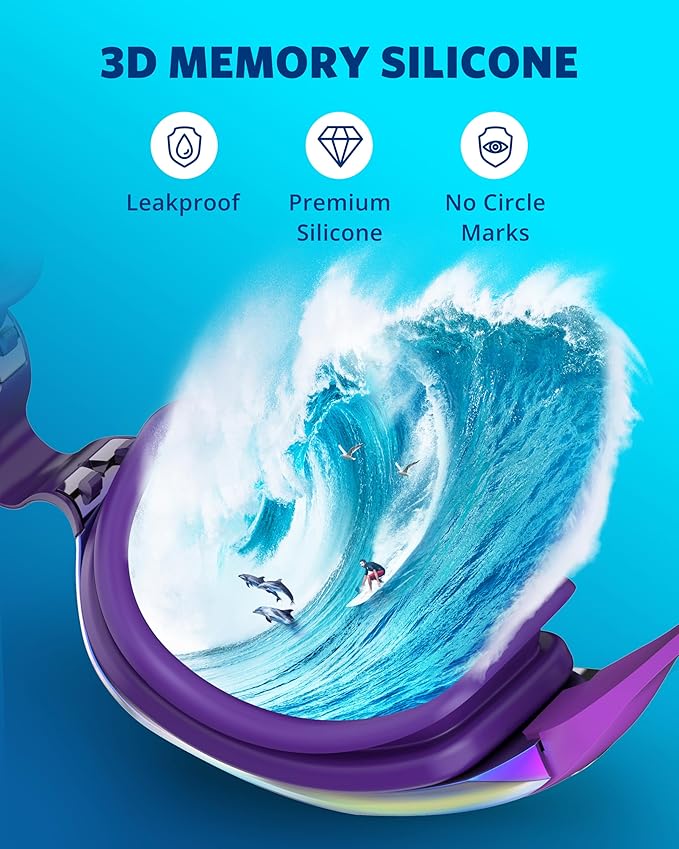 Aegend Swim Goggles, Swimming Goggles No Leaking Full Protection Adult Men Women Youth-StrideForce Fitness