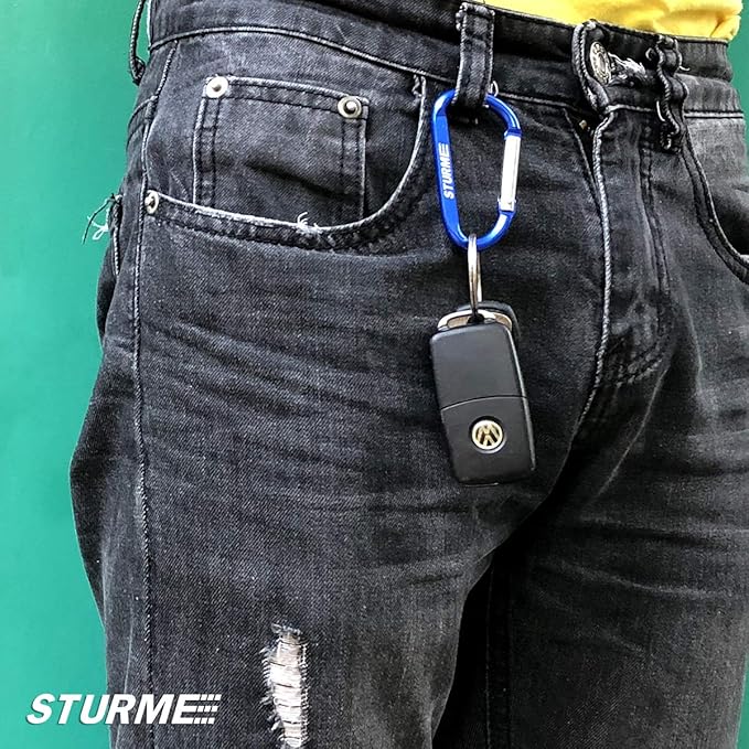STURME 12pcs Carabiner Clip 3" Small Durable Carabiner Keychain Carabeaner Hooks-StrideForce Fitness