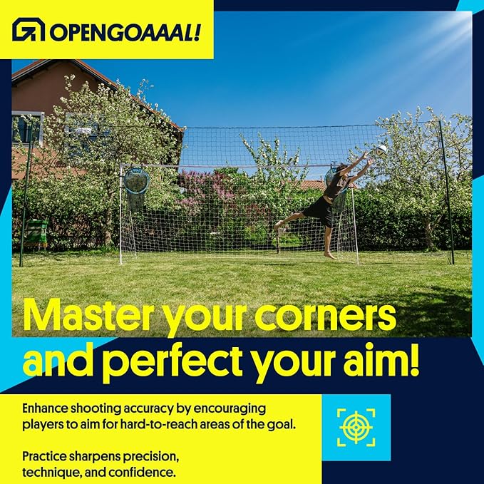 3-in-1 Soccer Training Rebounder & Goal Backstop Net - Soccer Goal for Volley, Passing, Solo Training - Outdoor Sports, Backyard Games-StrideForce Fitness