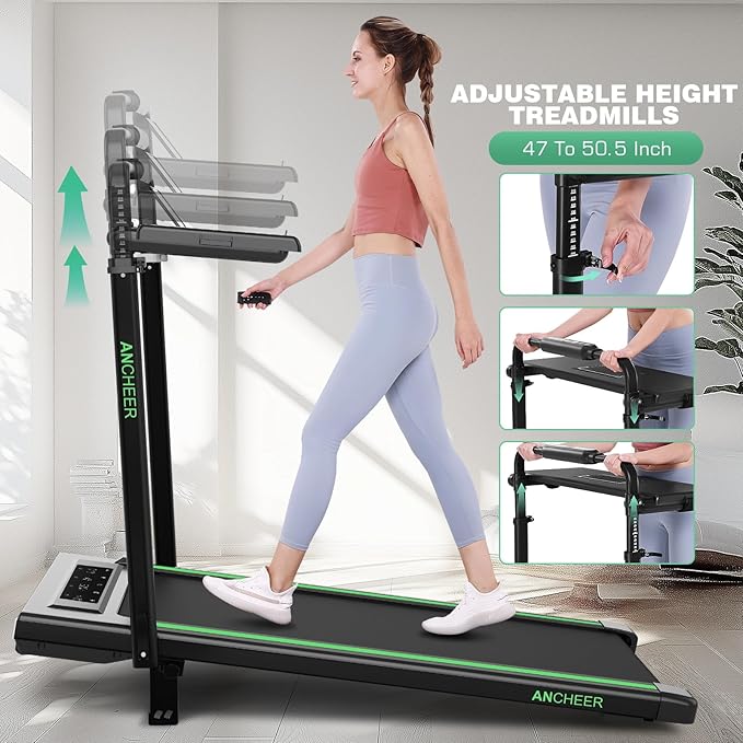 Walking Pad Treadmill with Desk Workstation,3.0 HP Foldable Treadmills with 12% Incline & Handle Bar,300lbs Capacity,2s Folding,Ultra-Quiet,Small/Compact Under Desk Treadmills for Home Ofiice-StrideForce Fitness