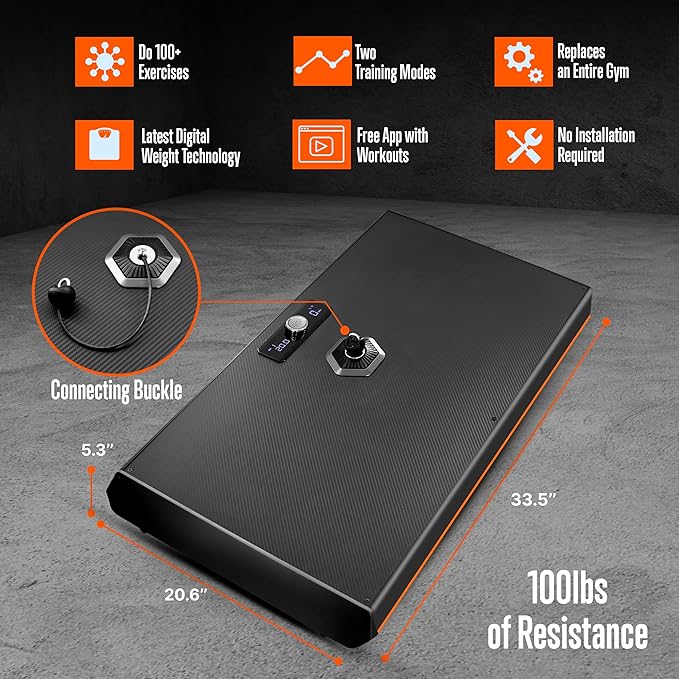 SQUATZ Pluto Home Smart Gym, 100 lbs Adjustable Resistance, All-in-One Digital Fitness Machine with WiFi & Bluetooth, Compact Full-Body Workout Equipment for Strength Training and Muscle Toning-StrideForce Fitness