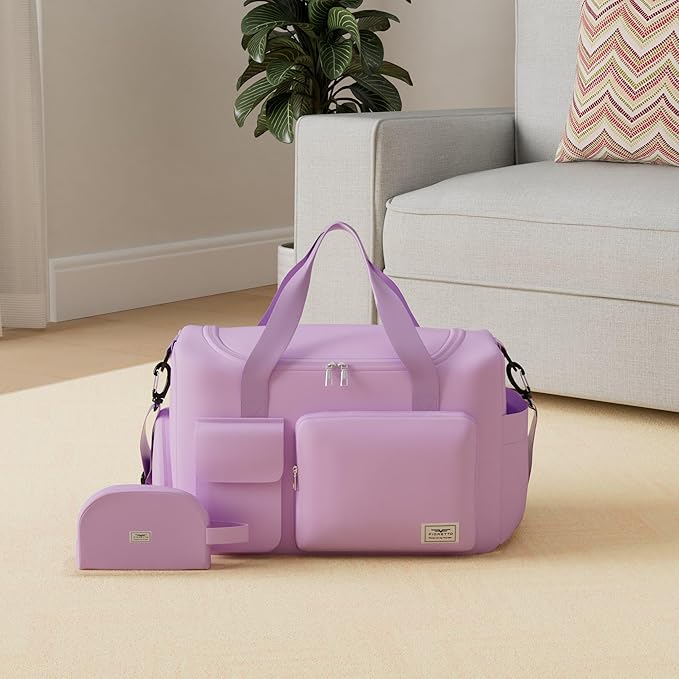 FIORETTO Women's Gym Duffle Bag with Shoes Compartment, 37L Capacity, Ideal for Travel, Gym, Sports, Duffel, Weekender-StrideForce Fitness