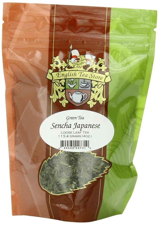 Sencha Japanese Green Loose Leaf Tea Pouch - 4oz | Light Smooth Green Tea with Fresh Flavor | Traditional Steam-Processed Leaves | Popular Daily Drink in Japan-StrideForce Fitness