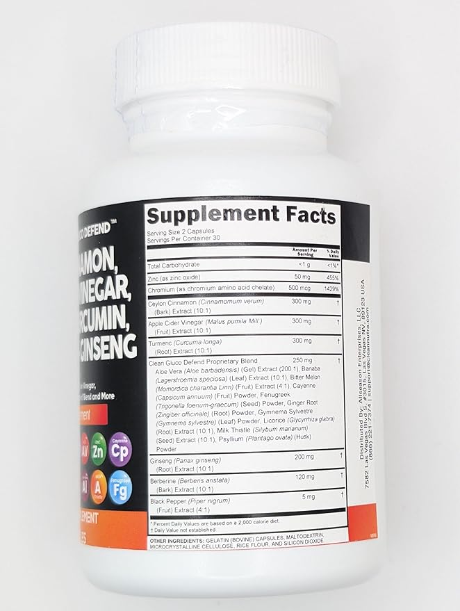 Clean Nutraceuticals Ceylon Cinnamon Turmeric Apple Cider Vinegar Ginseng Berberine Plus Bitter Melon Gymnema Milk Thistle Fenugreek - 2Pack-StrideForce Fitness