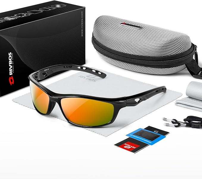 RIVBOS Sunglasses for Men Women Polarized UV Protection Sports Fishing Driving Shades Cycling RB833-StrideForce Fitness