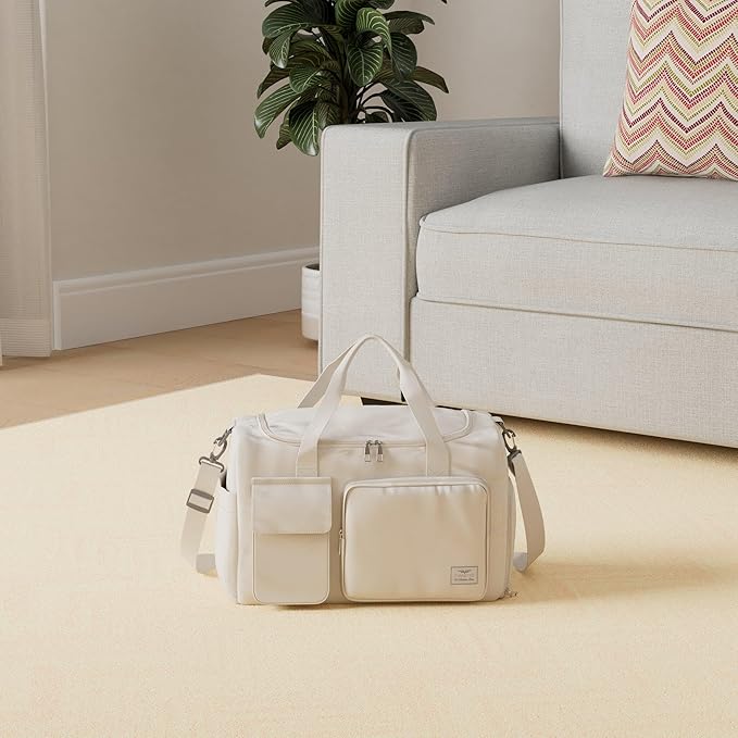 FIORETTO Women's Gym Duffle Bag with Shoes Compartment, 37L Capacity, Ideal for Travel, Gym, Sports, Duffel, Weekender-StrideForce Fitness