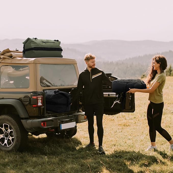 Haimont Large Waterproof Duffel Backpack Roll-Top Heavy Duty Dry Duffle Bag for Boating, Travel, Motorcycle, Kayaking, Camping, 60L-StrideForce Fitness