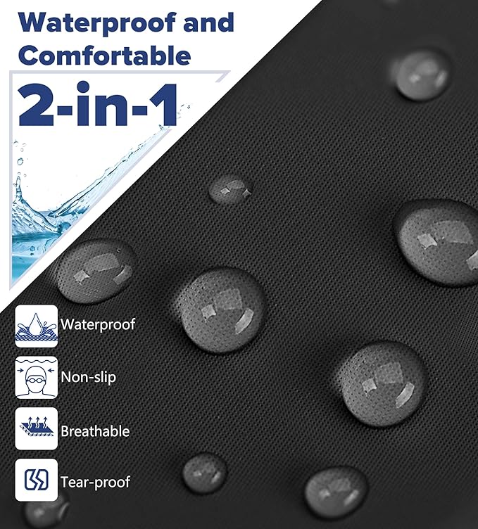 Aegend Fabric Swim Cap, Silicone Waterproof Layer - Breathable Cloth Swimming Cap, Keep Hair Dry with Hight Elasticity for Youth(8-16) Adult, 2 Sizes to Choose-StrideForce Fitness