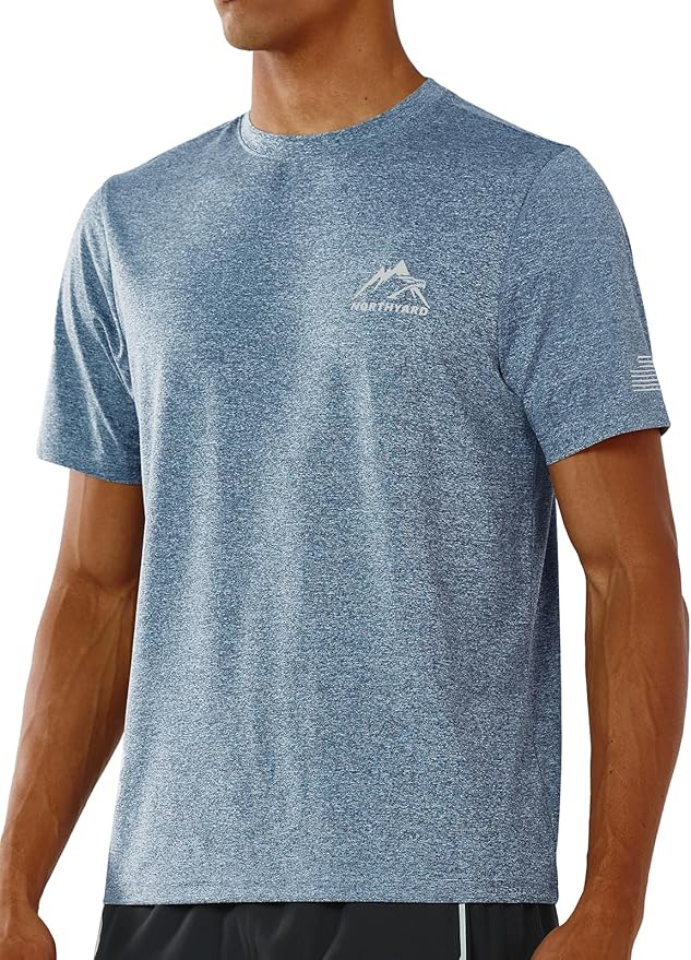 NORTHYARD Men's UPF 50+ Sun Protection Shirts Swim SPF UV Quick Dry Short Sleeve T-Shirts for Athletic Fishing Rash Guard-StrideForce Fitness