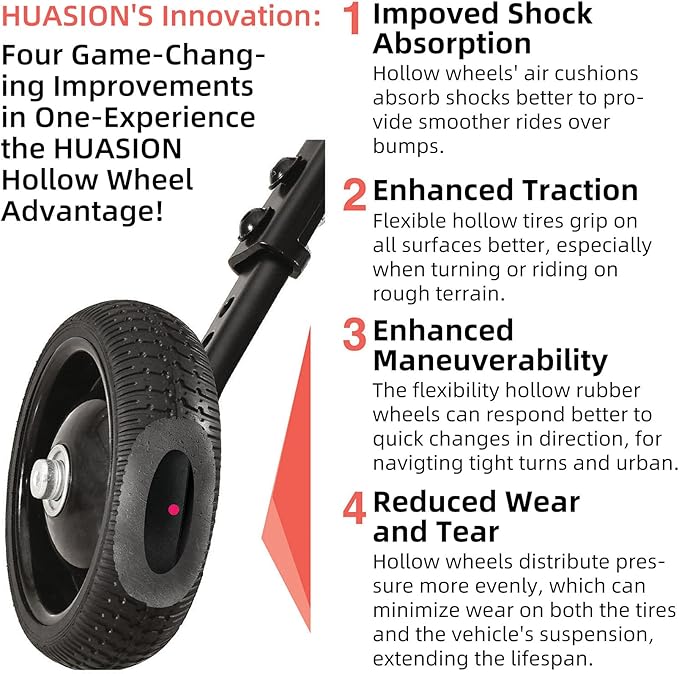 Adjustable Bicycle Training Wheels for Adults, Fit 24" to 28" Bikes, Steel Construction, Black, 1 Pair - Safe and Stable Learning Training Wheels-StrideForce Fitness