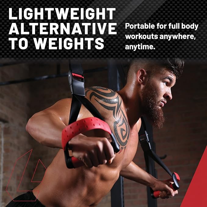 Lifeline Jungle Gym XT Body Weight Suspension Trainer System – Patented Split Anchor, Full-Body Workout, Lightweight Home Suspension Training Kit for Home Gym, Workout Equipment-StrideForce Fitness