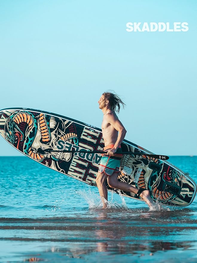 10’6’’ Portable Inflatable Stand Up Paddle Board (SUP) for Adults and Youth with Non-Slip Deck – Complete Accessories Kit, Perfect for Fishing, Yoga, Fitness & Family Fun-StrideForce Fitness