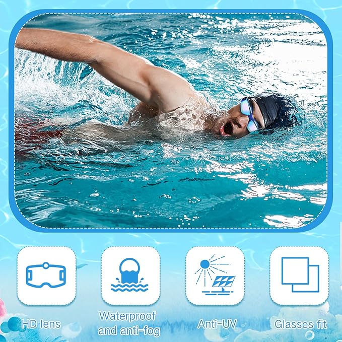 Konohan 10 Pack Swim Goggles Bulk for Kids adult Pool Goggles Anti Fog Silicone No Leak Swimming Glasses for Men Women Youth-StrideForce Fitness