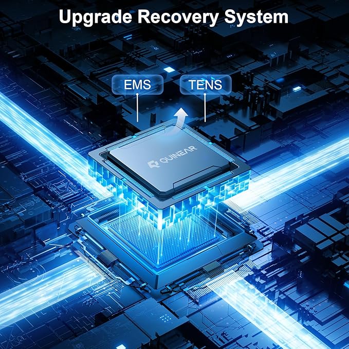 QUINEAR Foot Massager with TENS & EMS for Neuropathy, Foot Stimulator for Pain Relief and Circulation, Nerve Muscle Massager with Remote Control, Relieve Swelling and RLS-StrideForce Fitness