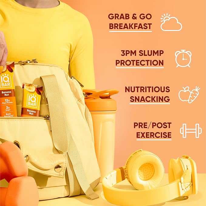 IQBAR Brain and Body Plant Protein Bars - Fruit Lovers Variety - 12-Count Low Carb - Gluten Free, High Fiber, Vegan Snacks - Low Sugar Meal Replacement-StrideForce Fitness