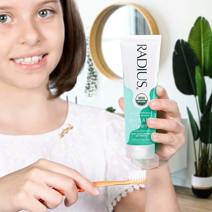Toothpaste, USDA Organic Mint Aloe Neem, 3 oz, pack of 3