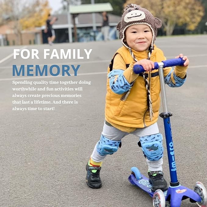 Soft-Style Kids Knee and Elbow Pads with Bike Gloves, Flexible Impact-Resistant Gear for Ages 2-11, Designed for Balance Bikes, Roller-Skating, and Skateboarding-StrideForce Fitness