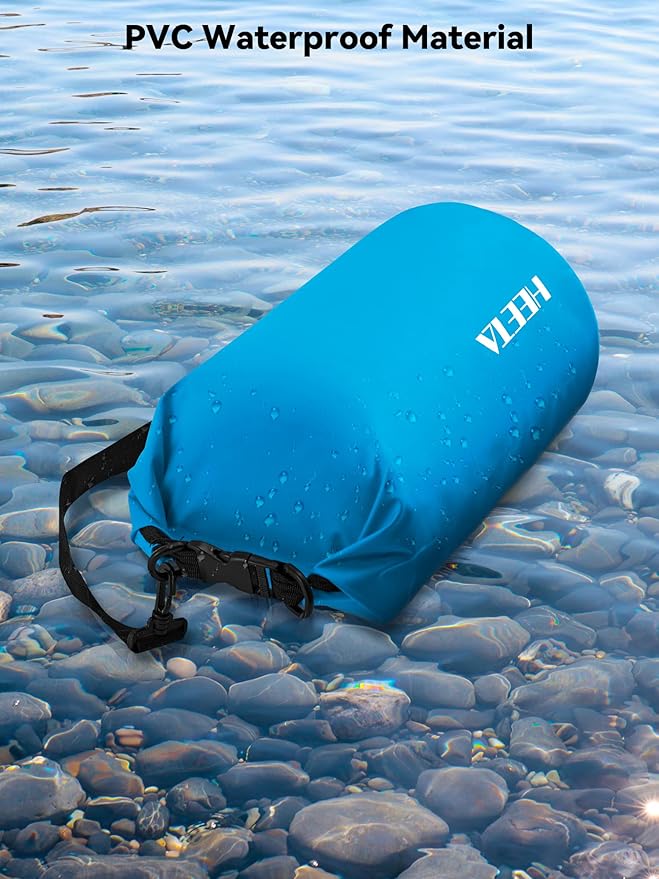 HEETA Waterproof Dry Bag for Women Men(Upgraded Version) 5L/10L/20L/30L/40L Roll Top Lightweight Dry Storage Bag Backpack with Emergency Whistle for Travel, Swimming, Boating, Kayaking, Camping, Beach-StrideForce Fitness