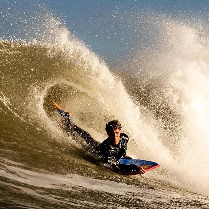 MOREY® Bodyboard Turbo 4 Classic. The Original Body Boards for Beach; Dual Stringer, PE Core, & HDPE for Slick Bottom (2025 Model)-StrideForce Fitness