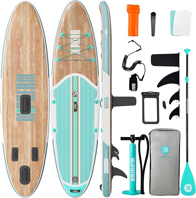 Niphean Inflatable Stand Up Paddle Board with SUP Accessories, Anti-Slip EVA Deck, 10’6’’ Inflatable Paddle Boards for Adults & Youth of All Skill Levels-StrideForce Fitness