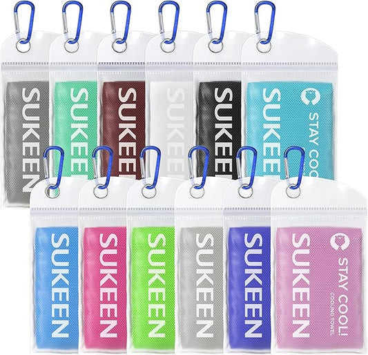 Sukeen Cooling Towel,Instant Evaporative Cooling for Sports,Yoga,Golf,Gym,Neck,Workout and More(40”x 12”)-StrideForce Fitness