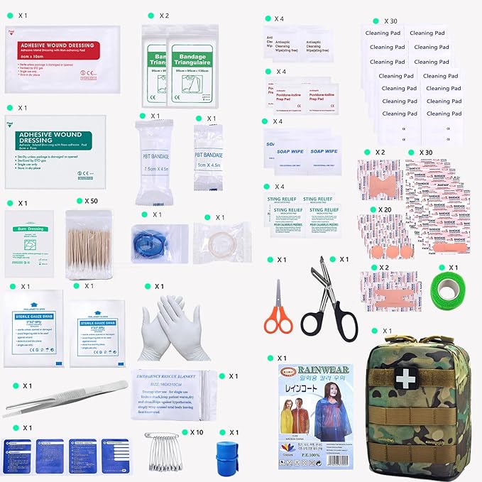 Carlebben EMT Pouch MOLLE Ifak Pouch Tactical MOLLE Medical First Aid Kit Utilit Camouflage-StrideForce Fitness