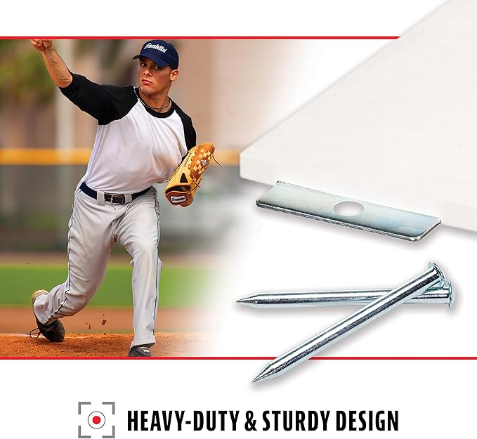 Franklin Sports Pitcher's Rubber - Softball + Baseball Pitching Rubber - Portable Mound - Indoor + Outdoor Pitchers Plate - 18" or 24"-StrideForce Fitness