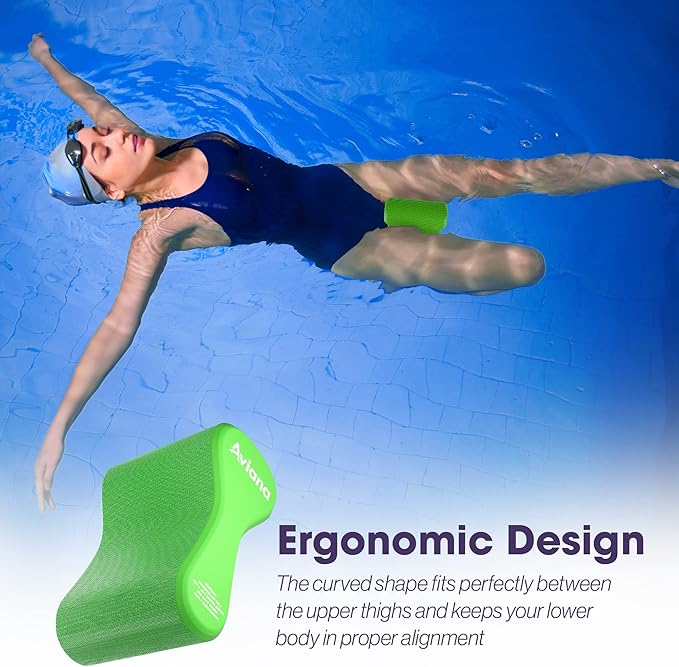 Pull Buoy Swim Training Leg Float for Adults & Youth | Swimming Pool Strokes & Upper-Body Strength EVA & BPA Free-StrideForce Fitness