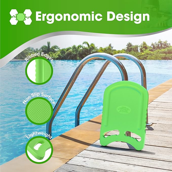 Kickboard Adult & Youth Swim Buoy Aid Leg Kick Exercise Training Float for Swimming Pool or Open Water Foam Equipment | High Buoyancy | Non-Slip | EVA Material & BPA Free-StrideForce Fitness