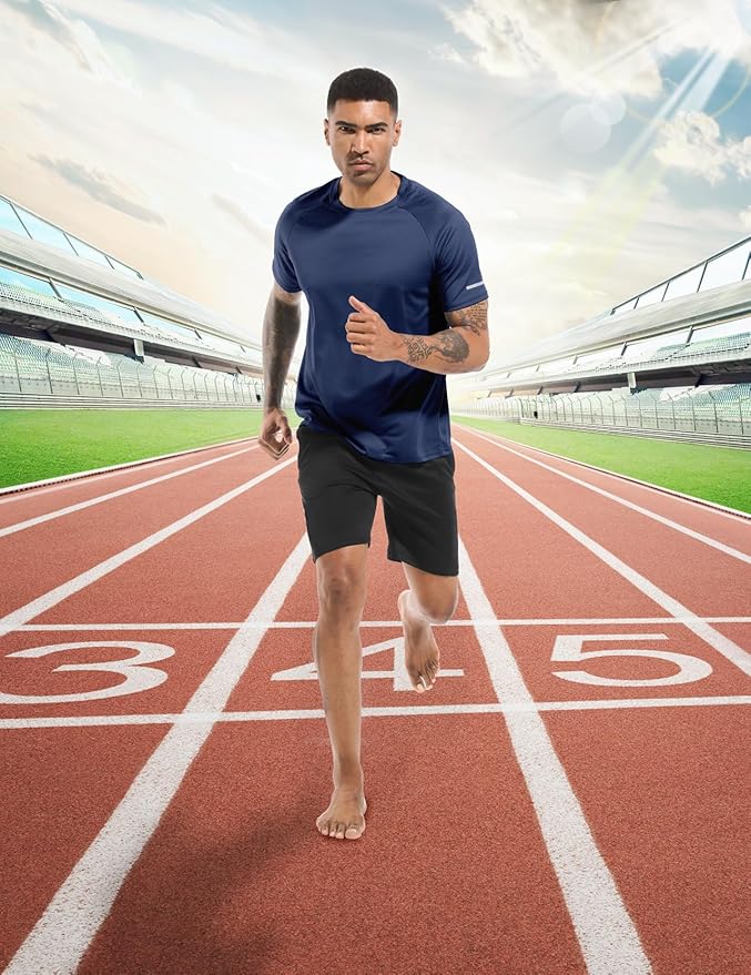 Boyzn 1, 3, 5 or 7 Pack Men's Workout Running Shirts, Dry Fit Moisture Wicking T-Shirt, Gym Athletic Short Sleeve Tee Shirts-StrideForce Fitness