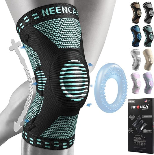 NEENCA Knee Brace for Women & Men, Medical Knee Support with Patella Pad & Side Stabilizers, Knee Compression Sleeve for Knee Pain, Meniscus Tear, ACL, Joint Pain, Runner, Workout - FSA/HSA Eligible