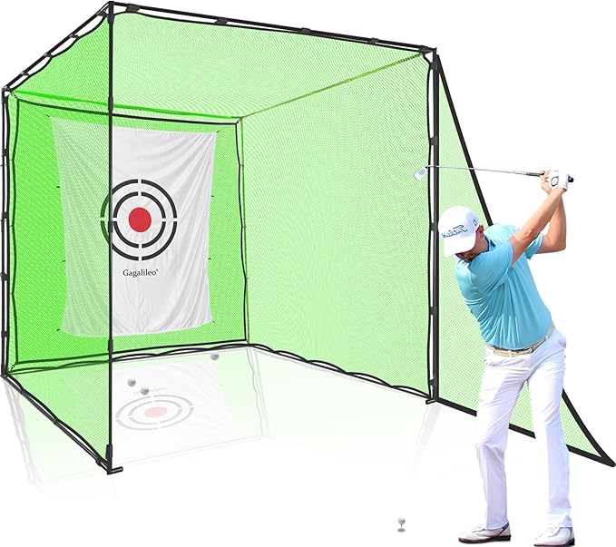 Golf Practice Hitting Nets for Backyard Driving Indoor Use Heavy Duty Practice Golf Driving Nets for Backyard Premium Portable Golf Impact Nets Cages with Frame-StrideForce Fitness
