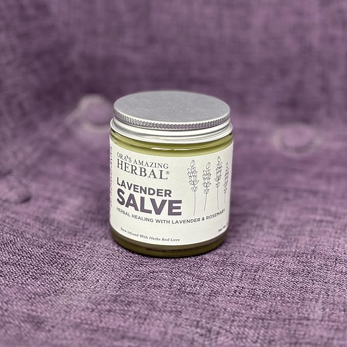 Ora's Amazing Herbal, Lavender Salve Balm, Drawing Salve with Lavender Essential Oil, Natural Skin Moisturizers, Repair Ointment for Irritated Skin, Aromatherapy for Relaxation Massage 4 oz-StrideForce Fitness