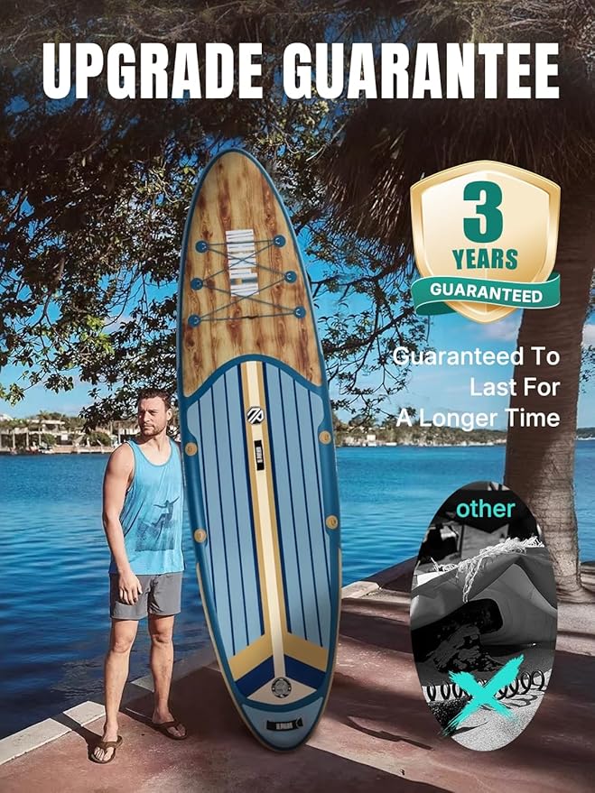 Niphean Inflatable Stand Up Paddle Board with SUP Accessories, Anti-Slip EVA Deck, 10’6’’ Inflatable Paddle Boards for Adults & Youth of All Skill Levels-StrideForce Fitness