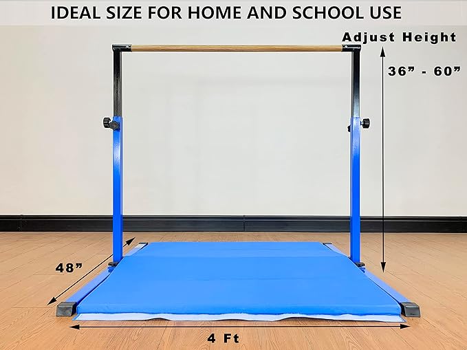 4FT/5FT Gymnastic Bar Set Gymnastics Horizontal Bar Gymnastics Kip Bar for Kids Home Use-StrideForce Fitness
