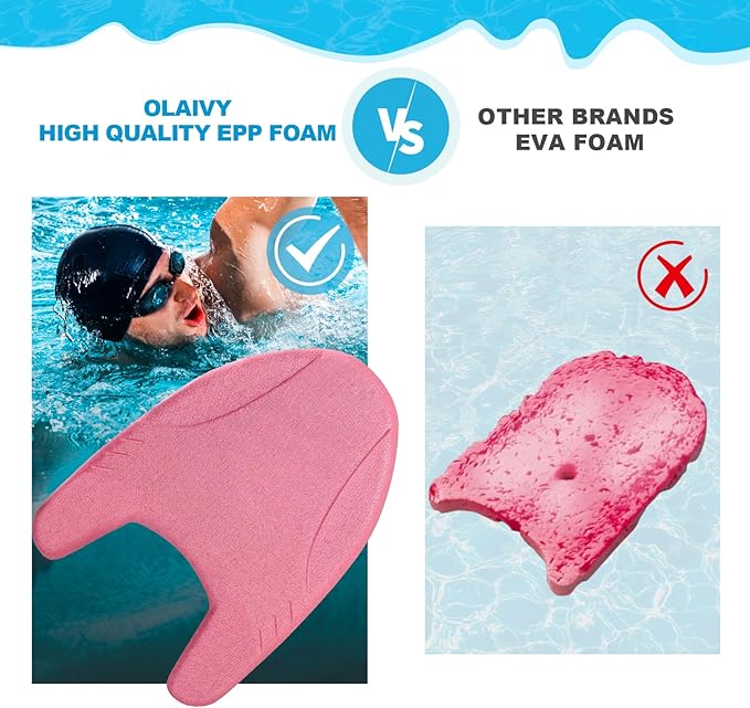 EPP Swimming Kickboard, Training Board, with Ultra-Lightweight and Great Buoyancy for Swimming Lessons, Lap Swimming, Water Aerobics-StrideForce Fitness