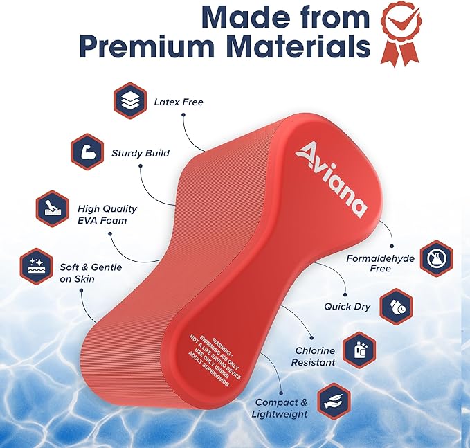 Pull Buoy Swim Training Leg Float for Adults & Youth | Swimming Pool Strokes & Upper-Body Strength EVA & BPA Free-StrideForce Fitness