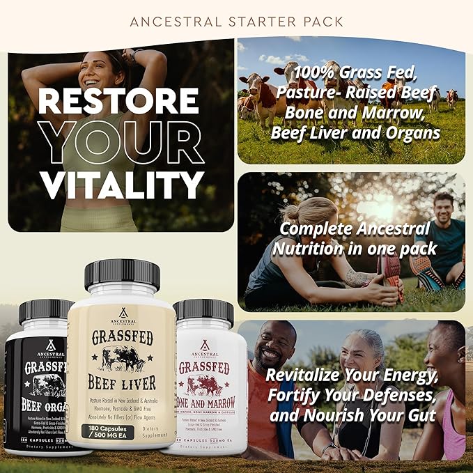 Ancestral Supplements Beef Organs and Stack Variation (Organs Starter Pack)-StrideForce Fitness
