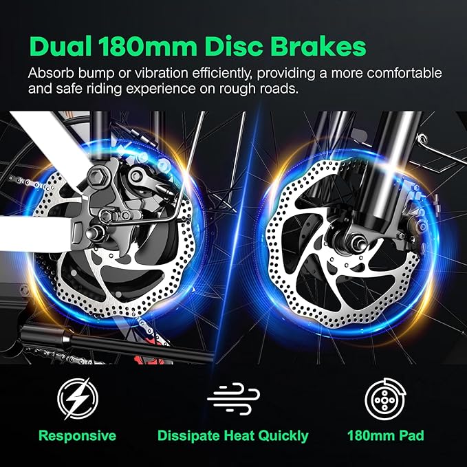 Foldable Electric Bike for Adults, 30+MPH, 48V 20Ah Removable Lithium Battery up to 80Miles, 20" Fat Tire 1000W Peak Motor Dirt Ebike Adult Electric Bicycle for Commute Beach Mountain E Bike-StrideForce Fitness