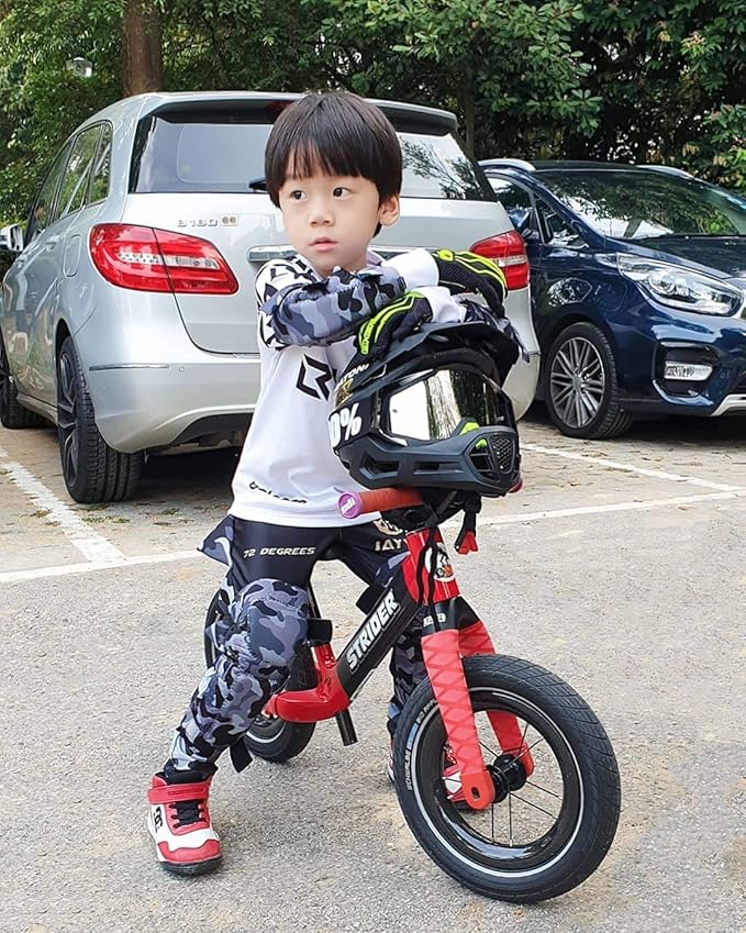 Soft-Style Kids Knee and Elbow Pads with Bike Gloves, Flexible Impact-Resistant Gear for Ages 2-11, Designed for Balance Bikes, Roller-Skating, and Skateboarding-StrideForce Fitness