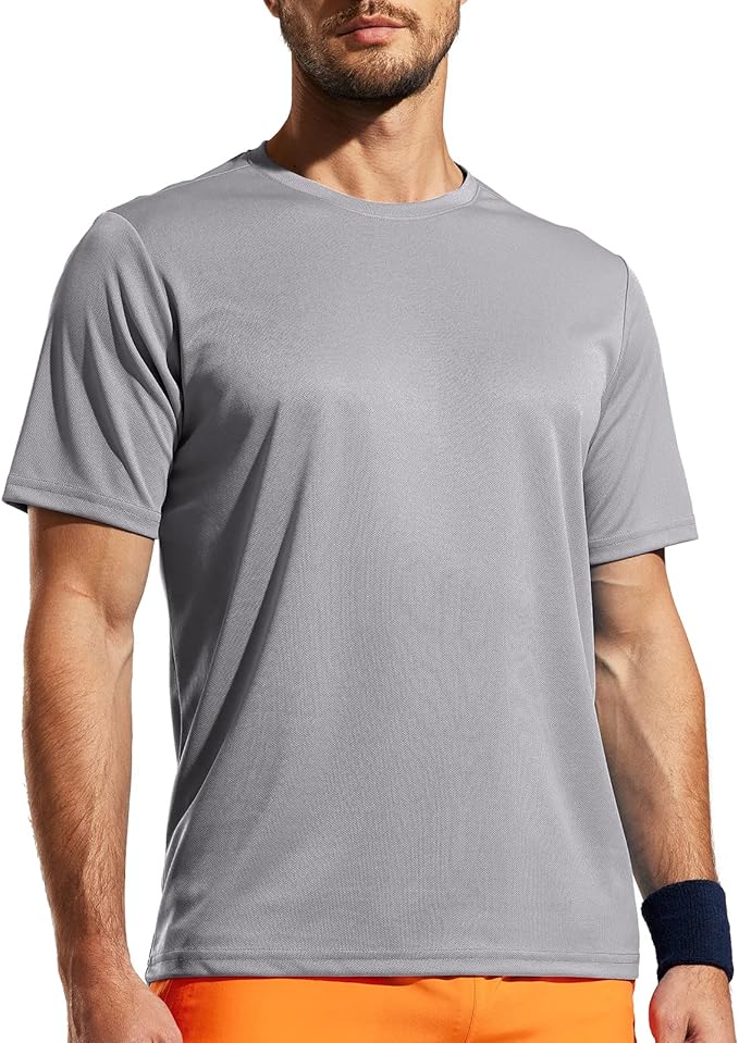 MIER Men's Quick Dry Workout Shirts Moisture Wicking Running Athletic Performance T-Shirts Recycled Polyester Top Tee-StrideForce Fitness