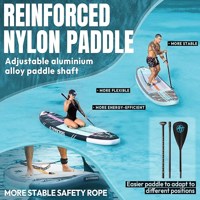 11'6"x35" Inflatable Paddle Board, 450lbs Extra Wide Stand Up Paddleboard for Adults with Premium SUP Accessories Kit & Backpack, Blow Up Kayak Non-Slip Stable Deck Boat for Yoga Fishing Surf-StrideForce Fitness