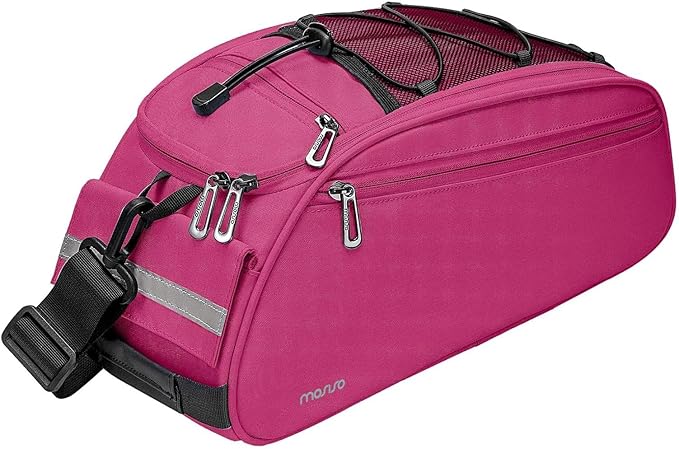 MOSISO Bike Rack Bag, Waterproof Bicycle Trunk Pannier Rear Seat Pouch Cycling Bike Carrier Backseat Storage Luggage Saddle Shoulder Bag-StrideForce Fitness