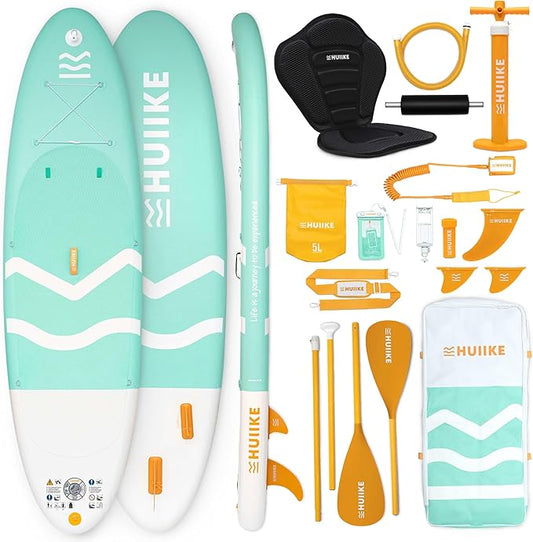 Inflatable Paddle Board for Adults with Accessories Included, Oar, Fins, Pump. Stand Up Paddleboard Great Stability and Resistance. 10’ x 33" x 5.9", Maximum Load 286 lb-StrideForce Fitness