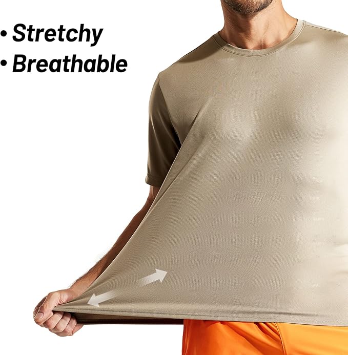 MIER Men's Quick Dry Workout Shirts Moisture Wicking Running Athletic Performance T-Shirts Recycled Polyester Top Tee-StrideForce Fitness